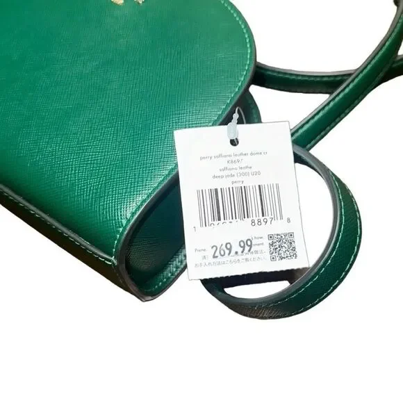 Kate Spade Perry Saffiano Leather Deep Jade Dome Crossbody Bag K8697 $279 - Picture 6 of 8